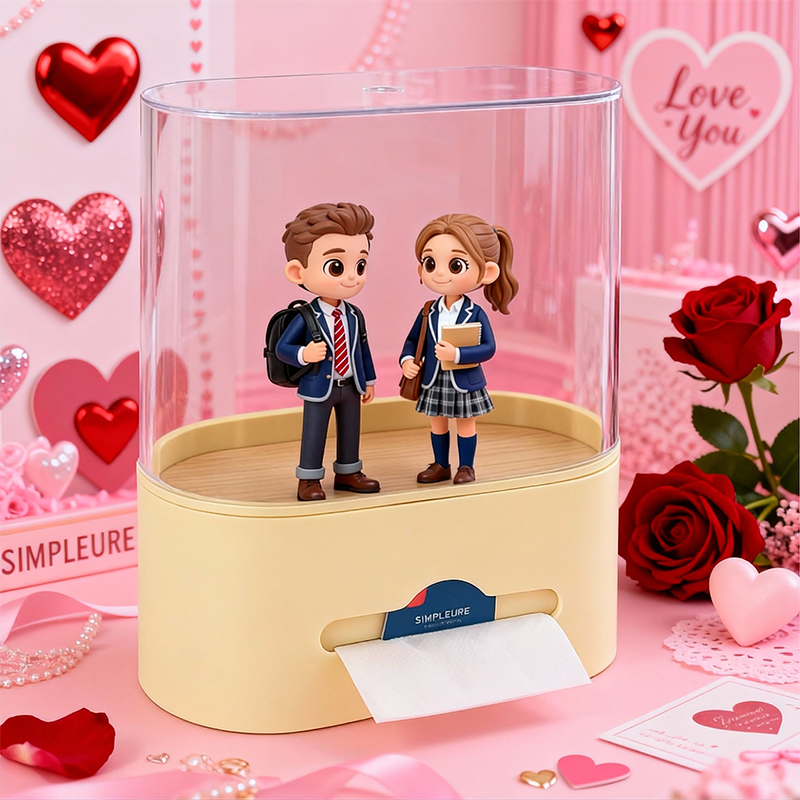Custom 3D Printed Figure Tissue Box - Valentine's Day Special