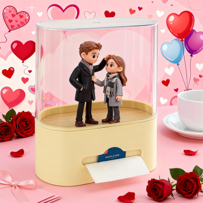 Custom 3D Printed Figure Tissue Box - Valentine's Day Special
