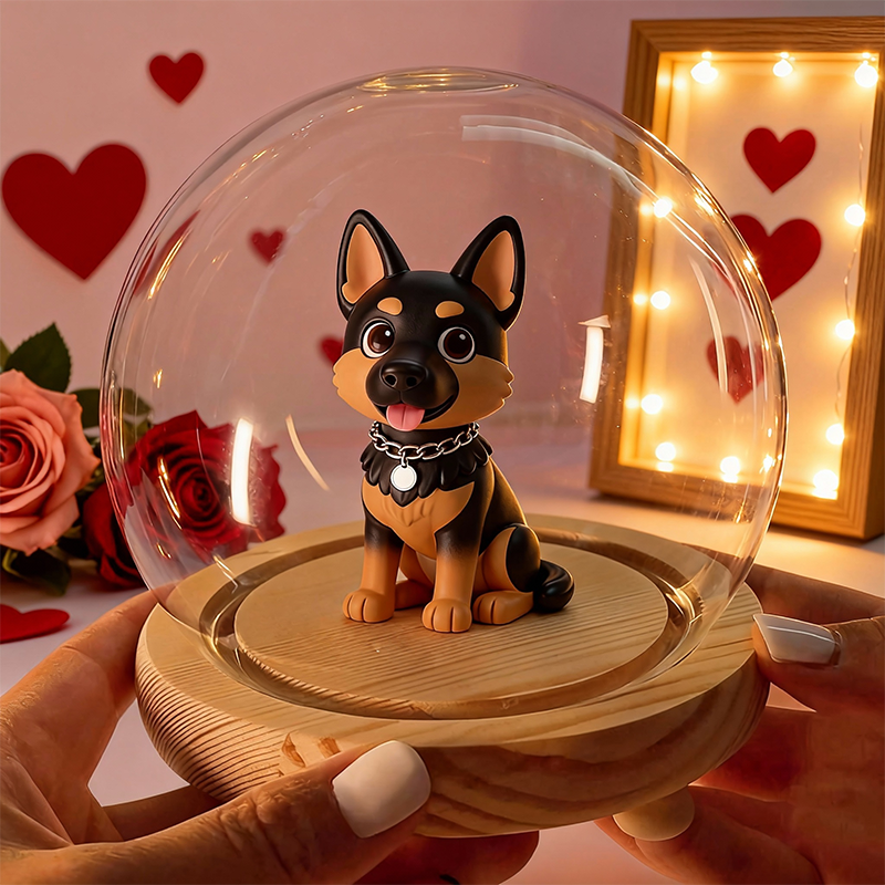 Custom 3D Action Figure - Valentine's Day - Round Cover Night Light-SELL MALL