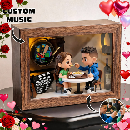 Personalized Valentine’s Day 3D Figure Music Box Custom Photo and Music Keepsake