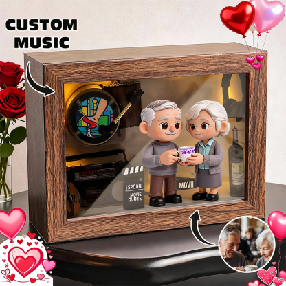 Personalized Valentine’s Day 3D Figure Music Box Custom Photo and Music Keepsake