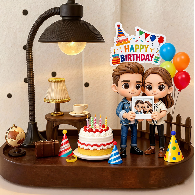 Custom 3D Printed Figure Desk Lamp - Night Light - Birthday