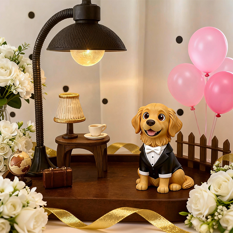 Custom 3D Printed Wedding Figure Desk Lamp – Personalized LED Night Light Gift