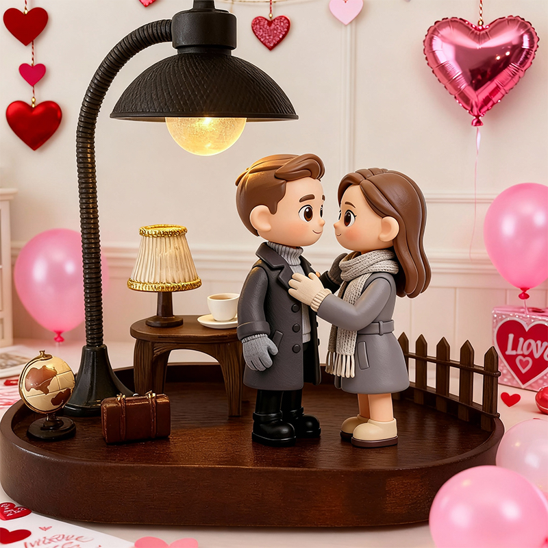 Valentine’s Day 3D Printed Figure Desk Lamp Personalized LED Night Light