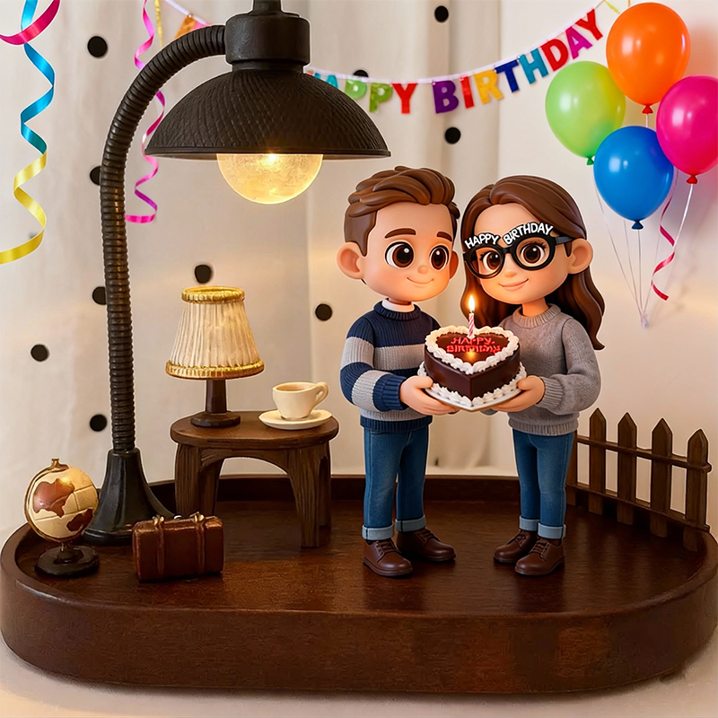 Custom 3D Printed Figure Desk Lamp - Night Light - Birthday