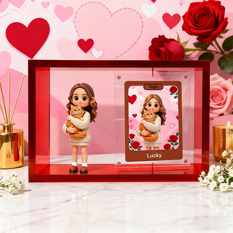 Custom 3D Printed Figure - Display Box And Card 