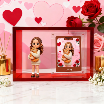 Custom 3D Printed Figure - Display Box And Card 