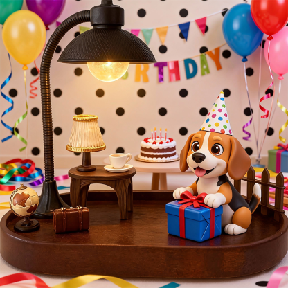 Custom 3D Printed Figure Desk Lamp - Night Light - Birthday