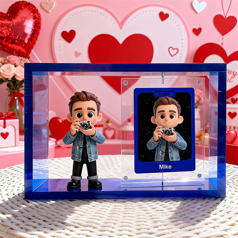 Custom 3D Printed Figure - Display Box And Card 