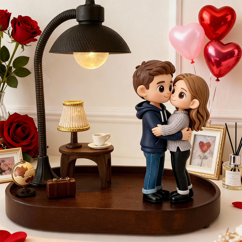 Valentine’s Day 3D Printed Figure Desk Lamp Personalized LED Night Light