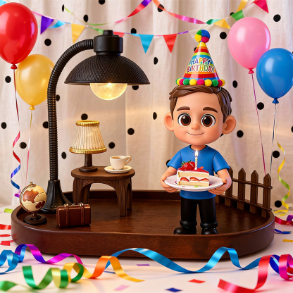 Custom 3D Printed Figure Desk Lamp - Night Light - Birthday