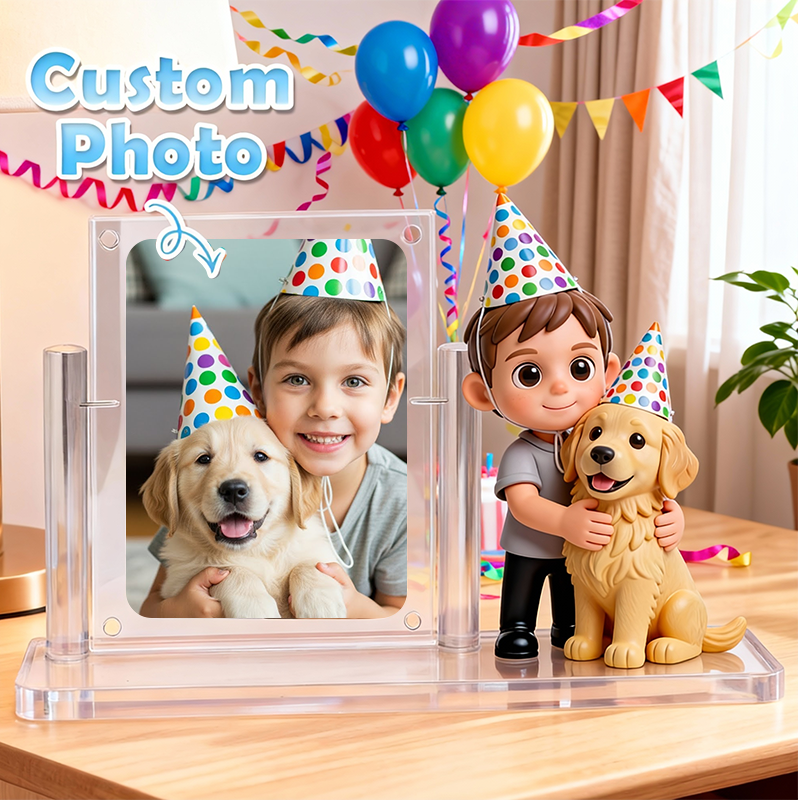 3D Figure Acrylic Display Case - Custom Carded Model Showcase - Birthday