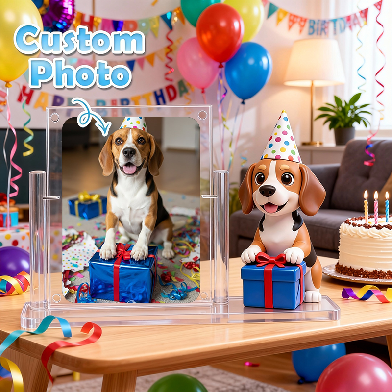 3D Figure Acrylic Display Case - Custom Carded Model Showcase - Birthday