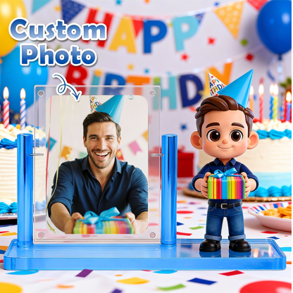 3D Figure Acrylic Display Case - Custom Carded Model Showcase - Birthday