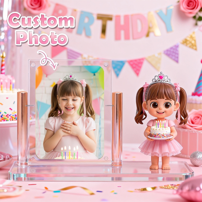 3D Figure Acrylic Display Case - Custom Carded Model Showcase - Birthday