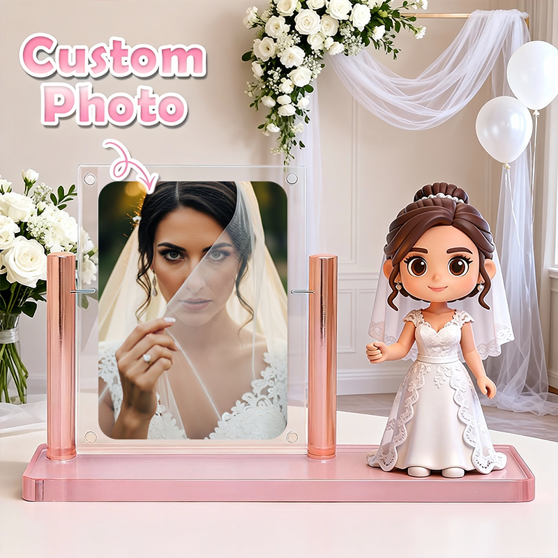 3D Figure Acrylic Display Case – Custom Carded Model Showcase for Wedding Keepsake