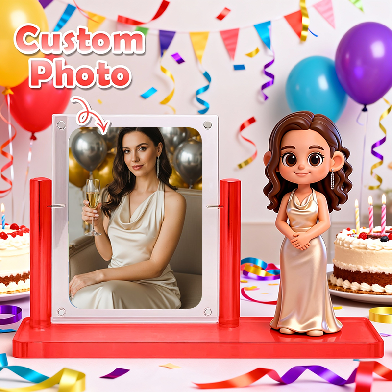 3D Figure Acrylic Display Case - Custom Carded Model Showcase - Birthday