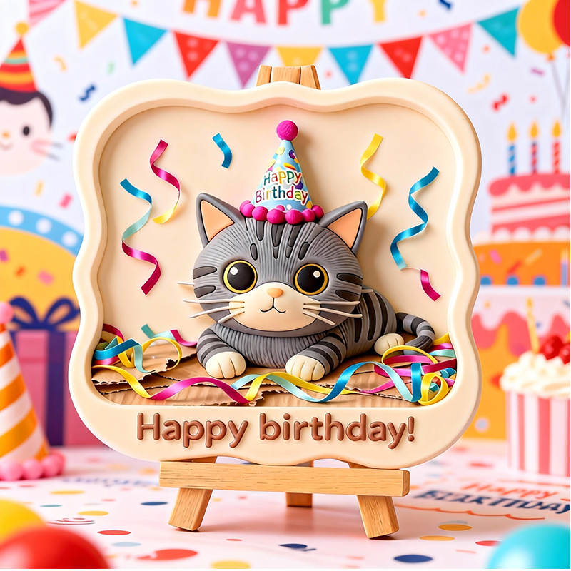 Custom 3D Relief Sculpture - Engraved Personalized Keepsake - Birthday