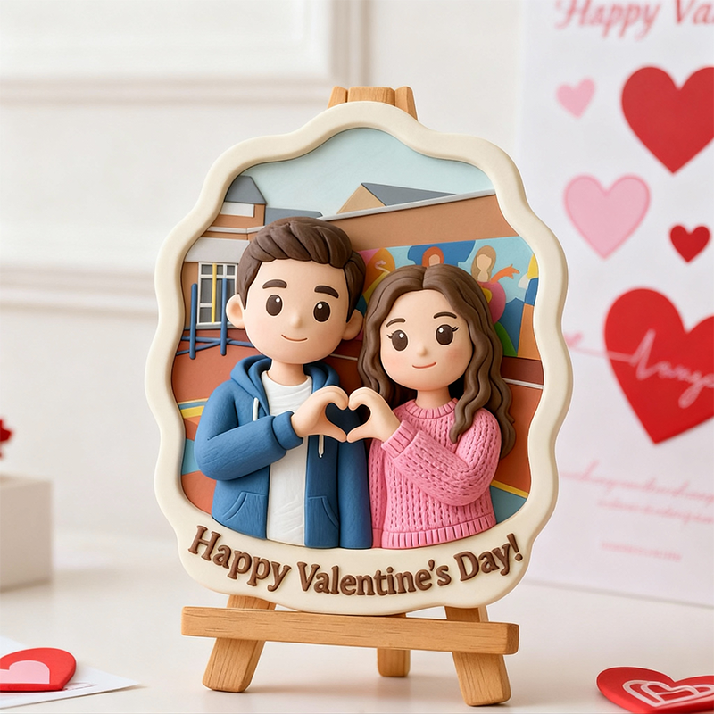 Custom Valentine’s Day Relief Sculpture Art Engraved Personalized 3D Print