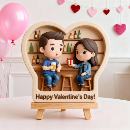 Custom Valentine’s Day Relief Sculpture Art Engraved Personalized 3D Print
