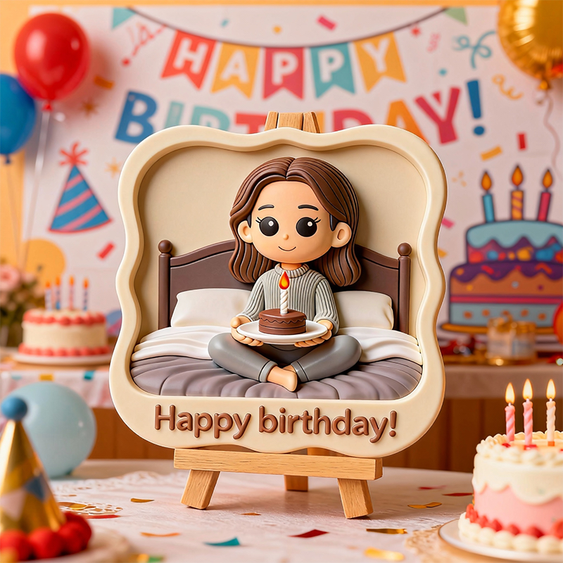 Custom 3D Relief Sculpture - Engraved Personalized Keepsake - Birthday