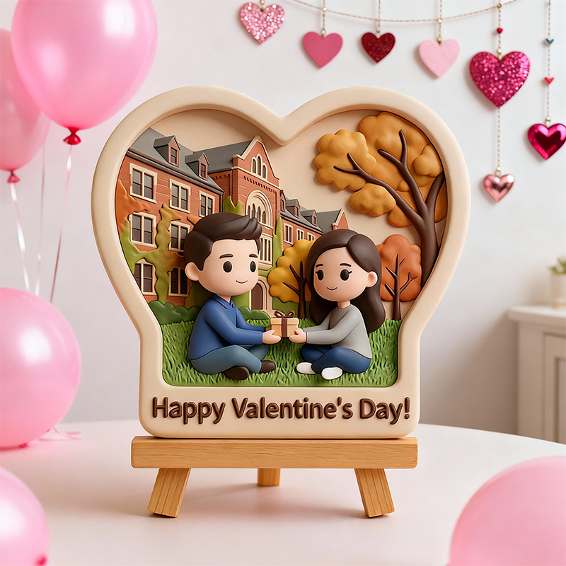 Custom Valentine’s Day Relief Sculpture Art Engraved Personalized 3D Print