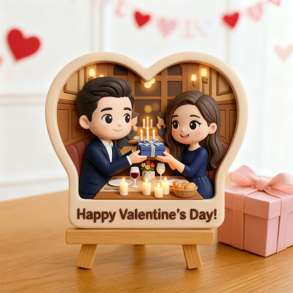 Custom Valentine’s Day Relief Sculpture Art Engraved Personalized 3D Print