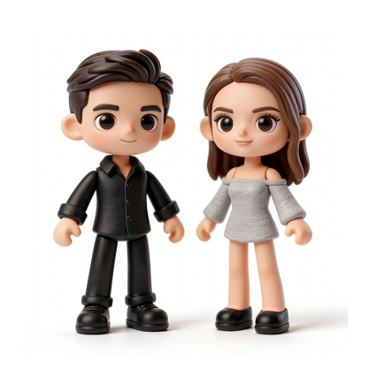 Custom 3D Action Figure - Valentine's Day - Round Cover Night Light-SELL MALL