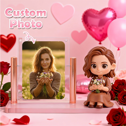 3D Figure Acrylic Display Case - Valentine's Day - Custom Carded Model Showcase