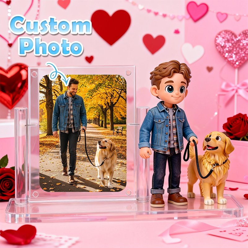 3D Figure Acrylic Display Case - Valentine's Day - Custom Carded Model Showcase