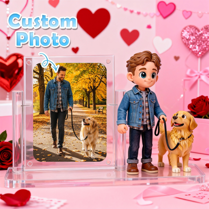 3D Figure Acrylic Display Case - Valentine's Day - Custom Carded Model Showcase