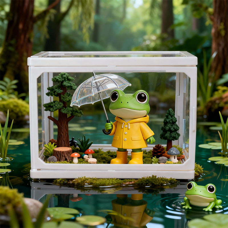 Custom Non-Human Miniature Figurine | Personalized 3D Printed Dollhouse Scene