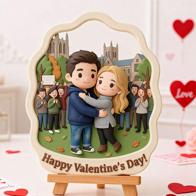 Custom Valentine’s Day Relief Sculpture Art Engraved Personalized 3D Print