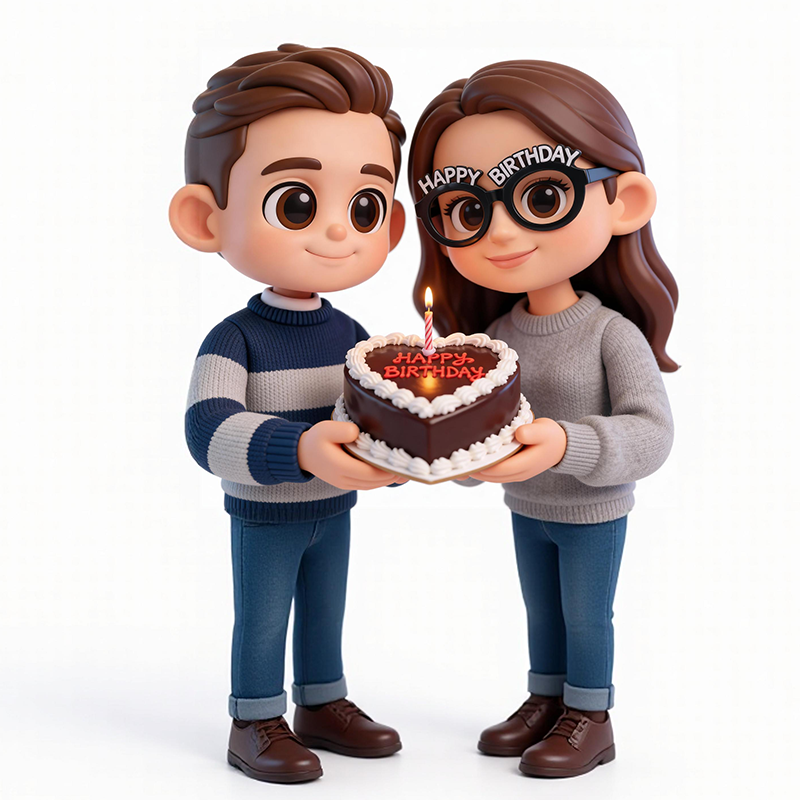 Custom 3D Printed Figure – Valentine's Bag Charm