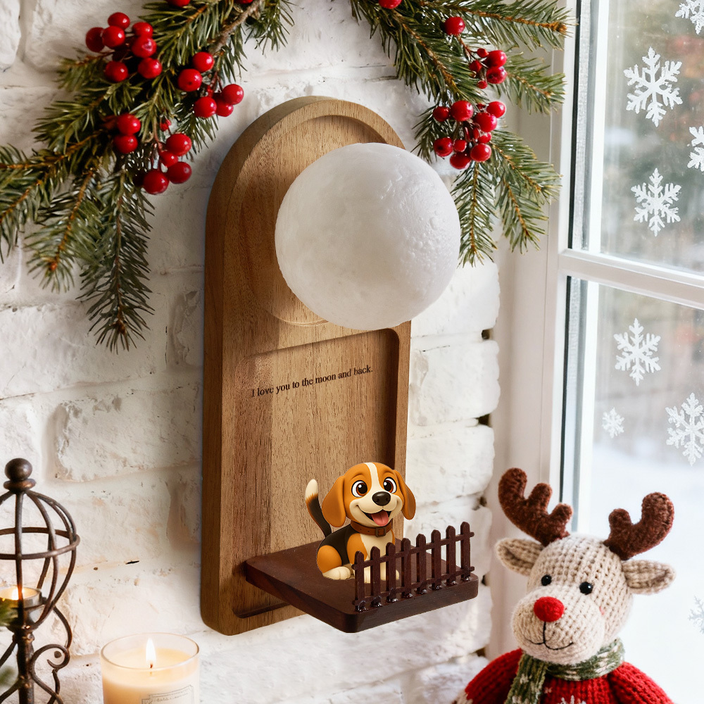 Custom 3D Printed Figurine - Cartoon Character Wall Lamp - Personalized Text Night Light - Christmas-SELL MALL