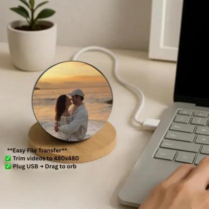 Glass Video Globe – Playable Video Gift Sphere for Valentine’s Day Birthday and Christmas