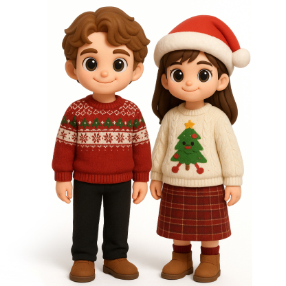 Custom 3D Mini Doll from Your Picture Perfect Christmas Gift-SELLMALL