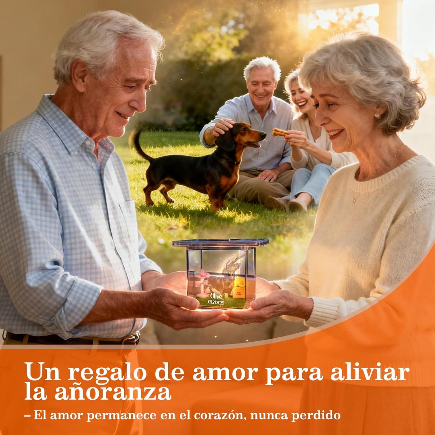 Custom 3D Printed Ornament Personalized Hologram Memorial Keepsake - Pet -SELL MALL