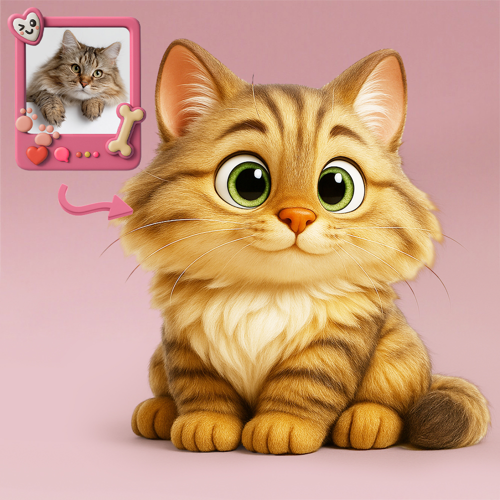 Custom Cartoon-Style 3D Pet Figurine Personalized | Cute Gift for Pet Lovers-SELLMALL