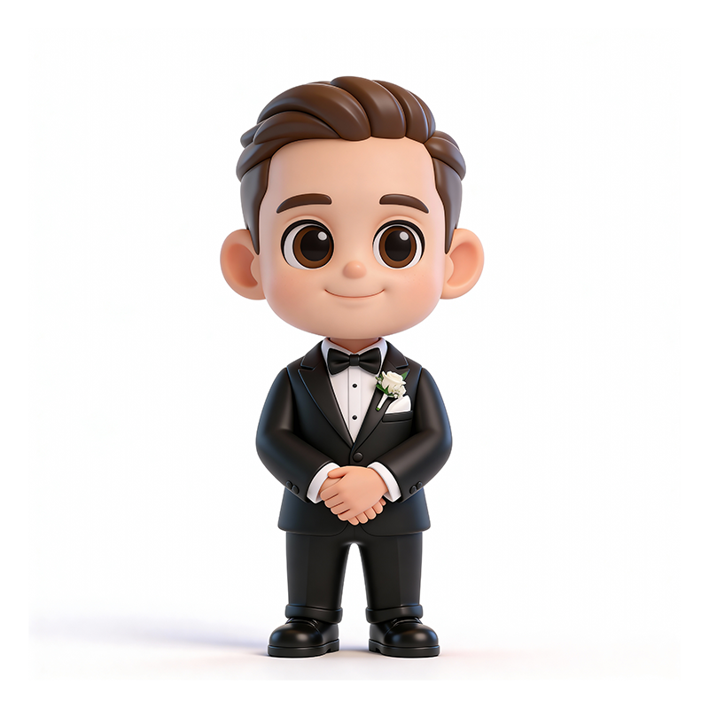 Custom 3D Printed Figure Music Box - Valentine's Day - Custom Photo & Favorite Music 