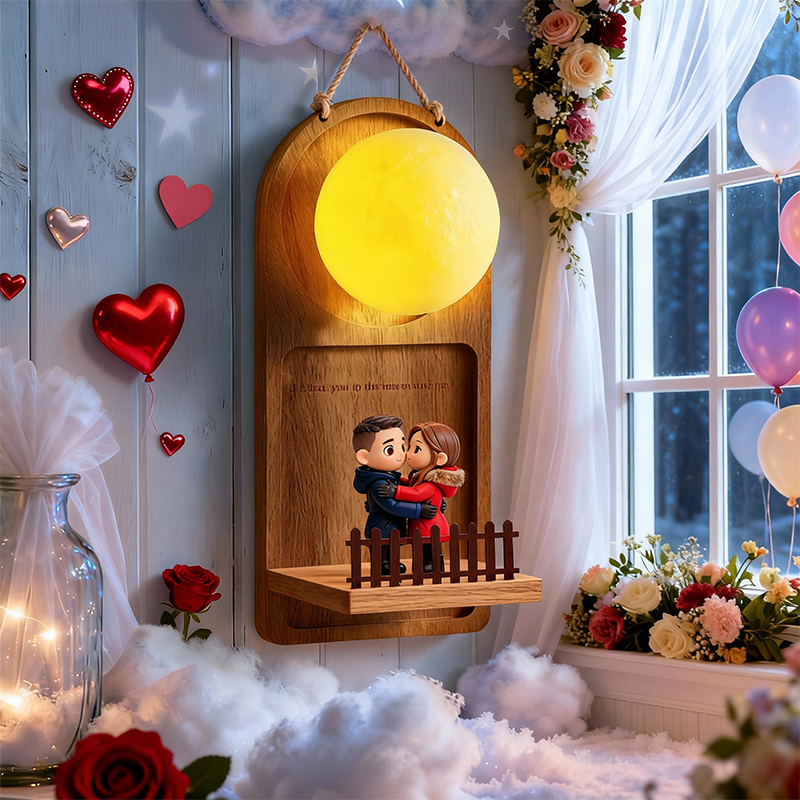 Personalized Valentine’s Day Cartoon Character Wall Lamp 3D Printed LED Night Light