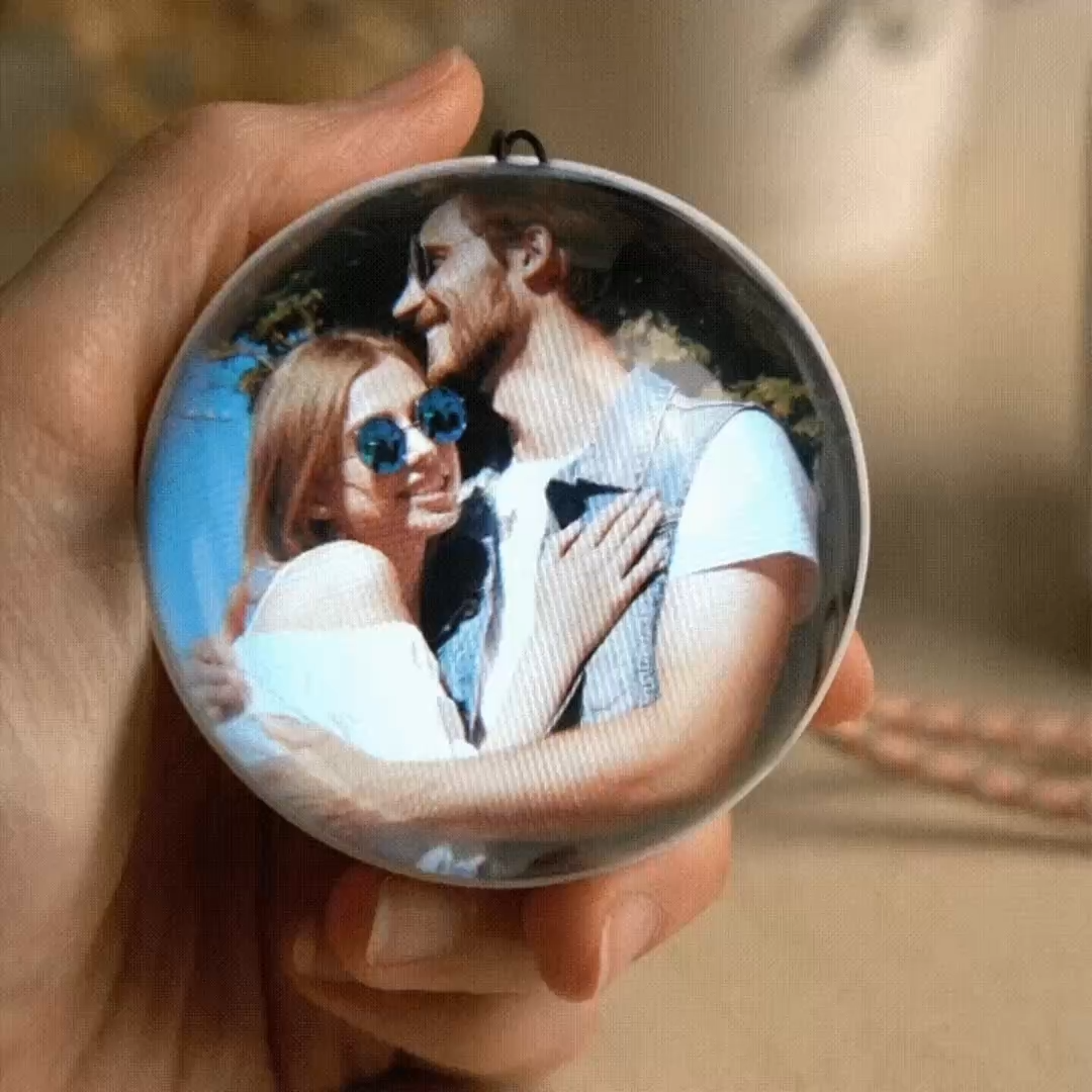 WiFi Version Mobile App Direct Video & Photo Transfer Playable Glass Globe Christmas Gift Birthday Gift (Production time: 10-20 days)