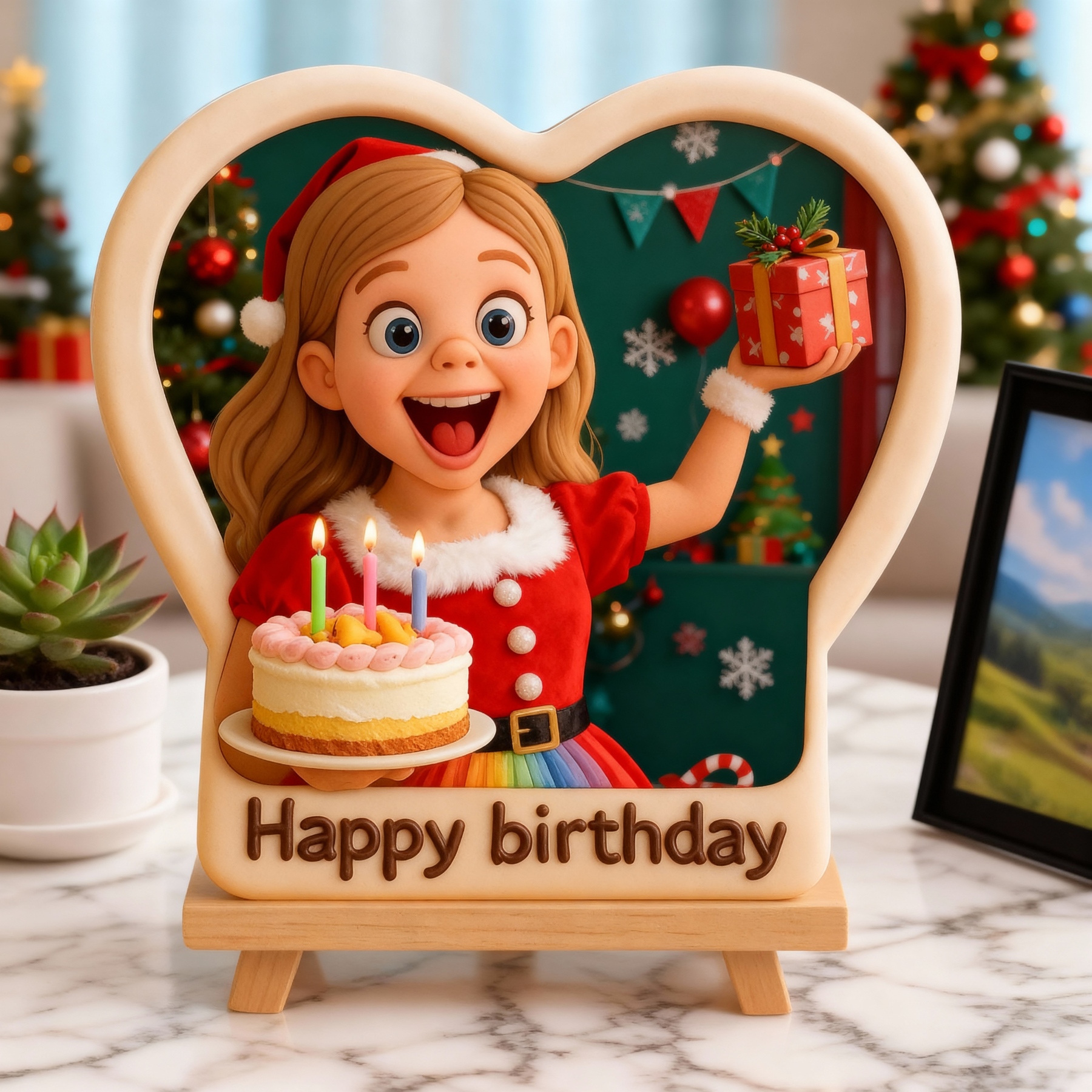 Custom 3D Relief Sculpture - Christmas Engraved Personalized Keepsake-SELL MALL