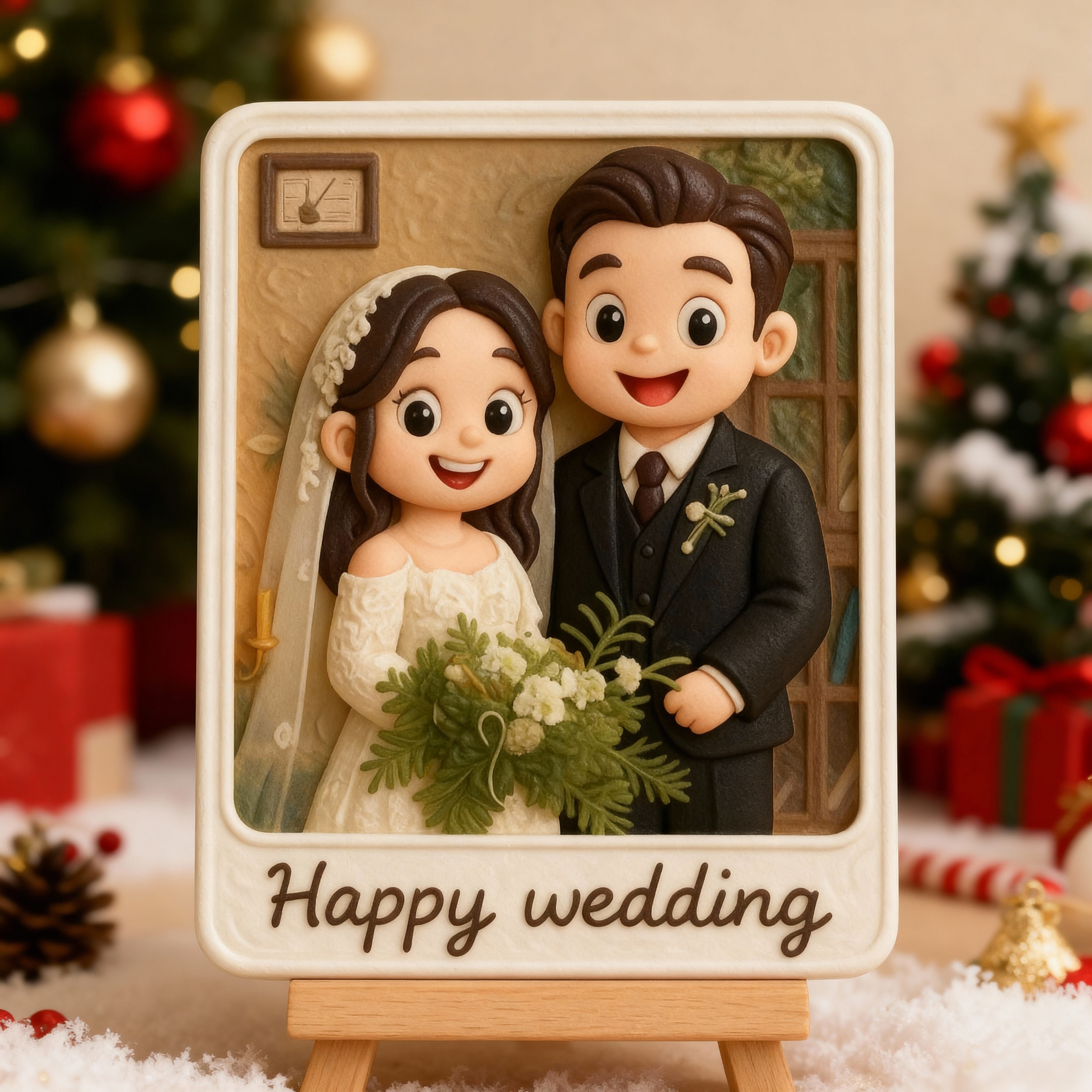 Custom 3D Relief Sculpture - Christmas Engraved Personalized Keepsake-SELL MALL