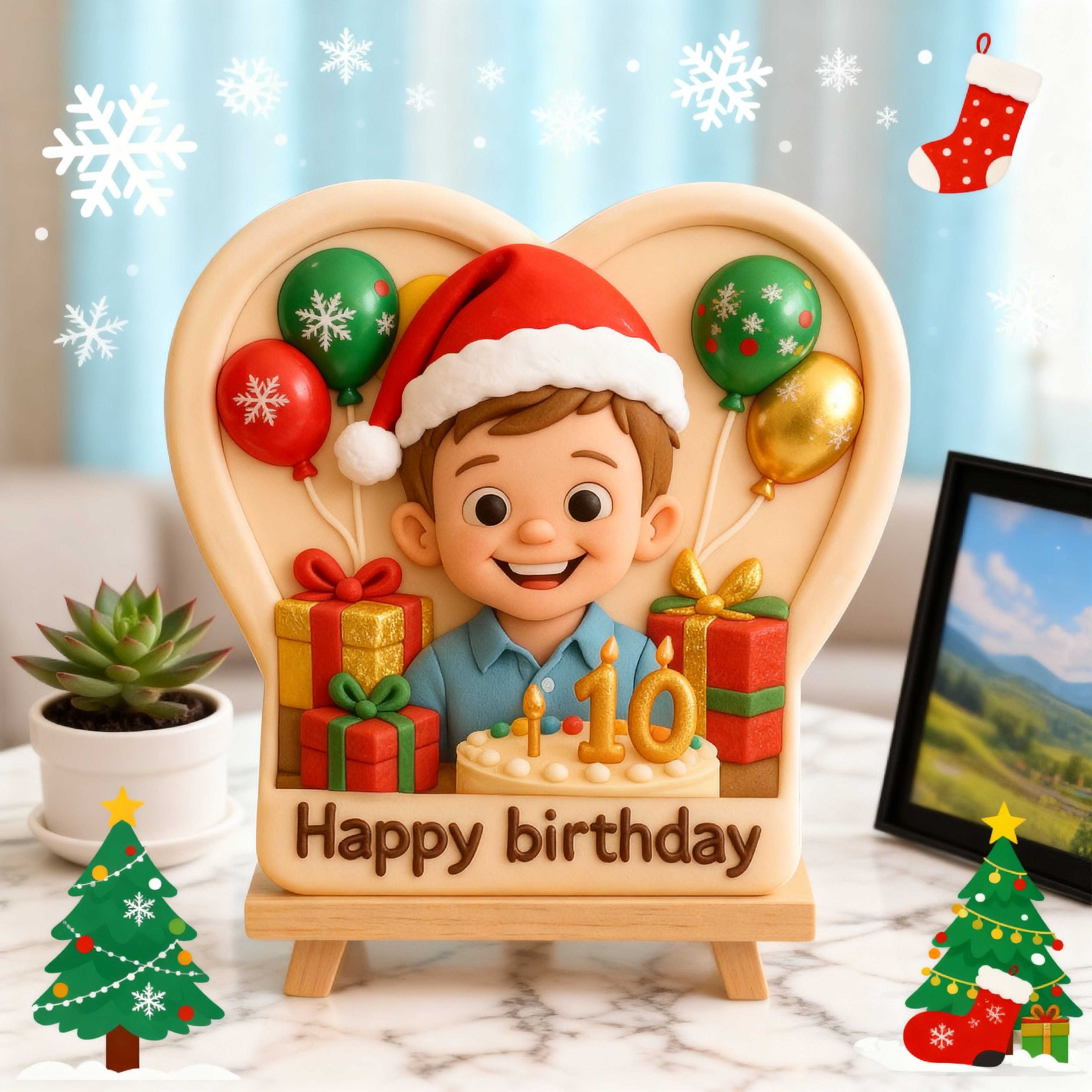 Custom 3D Relief Sculpture - Christmas Engraved Personalized Keepsake-SELL MALL