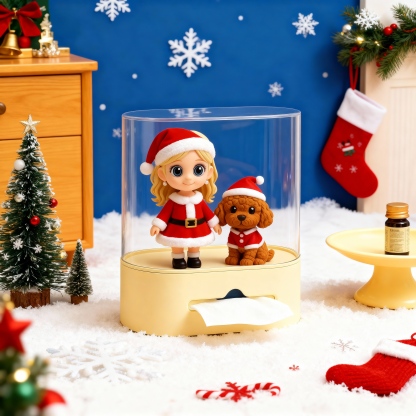 Custom 3D Printed Figure Tissue Box - Christmas  Special-SELL MALL