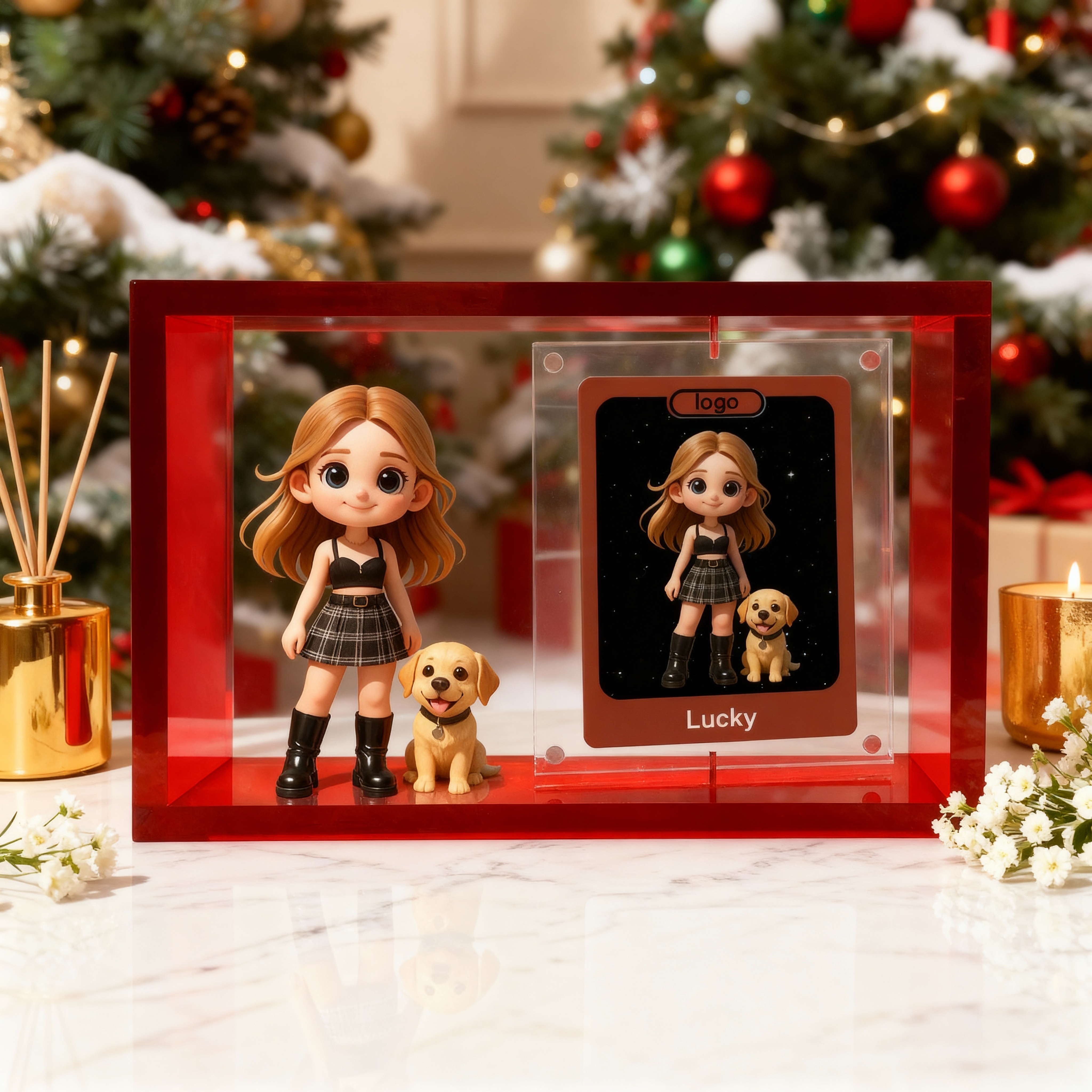 Custom 3D Cartoon Figure With Display Box And Card Personalized Gift Collectible-SELLMALL