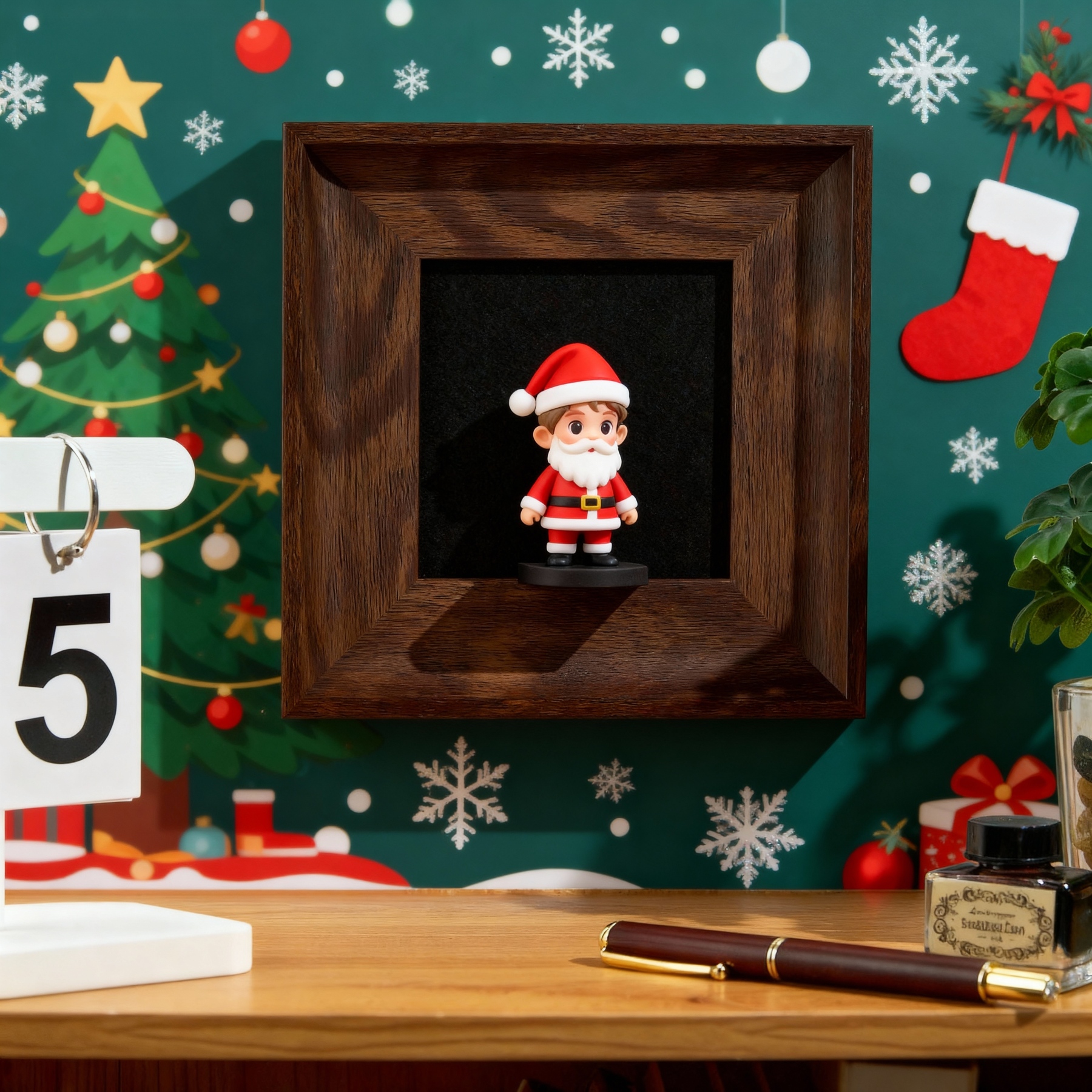 Custom Memorial 3D Figurine (from Photo) in Wooden Frame | Unique Christmas Present & Home Decor-SELLMALL