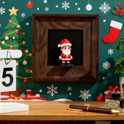 Custom Memorial 3D Figurine (from Photo) in Wooden Frame | Unique Christmas Present & Home Decor-SELLMALL