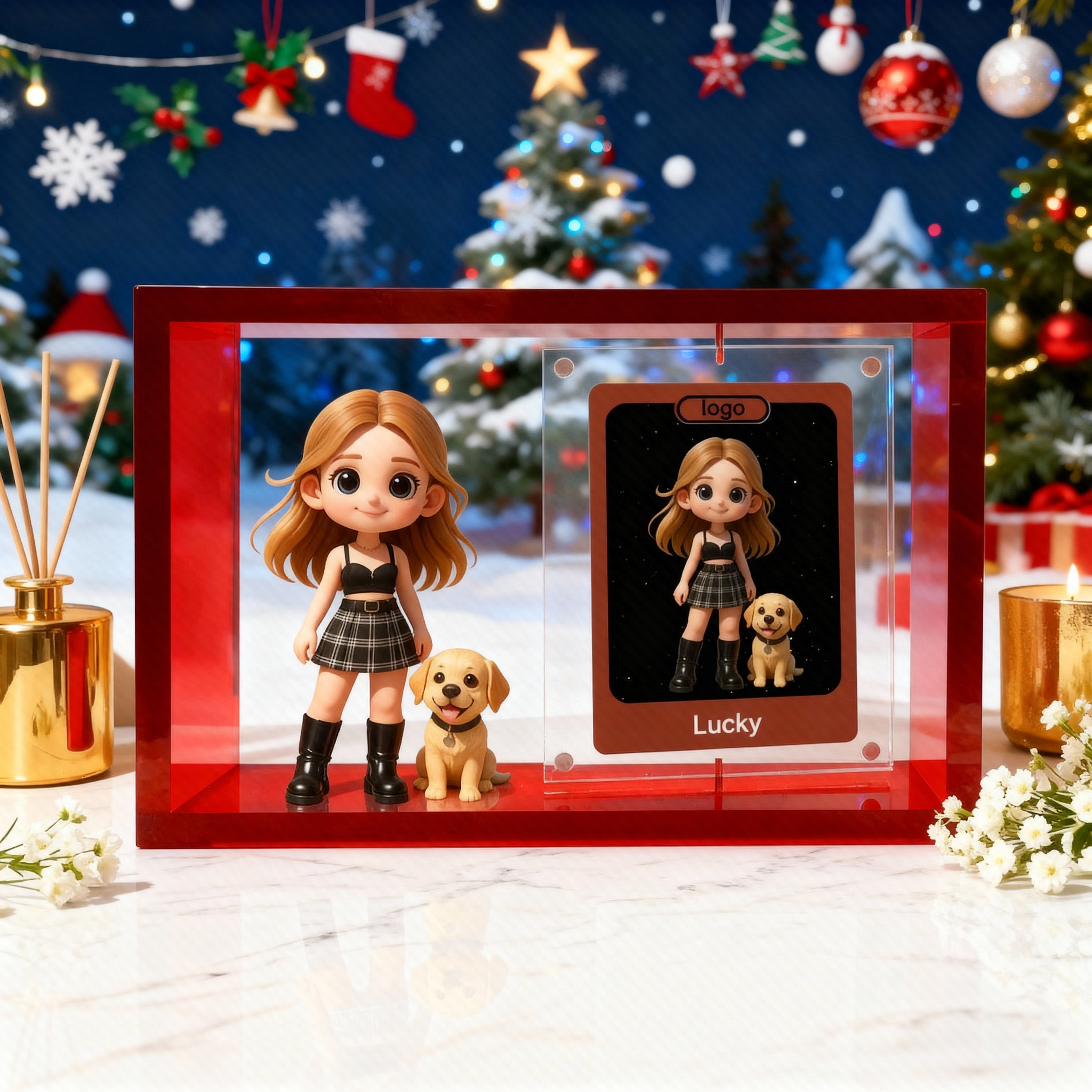 Custom 3D Cartoon Figure With Display Box And Card Personalized Gift Collectible-SELLMALL